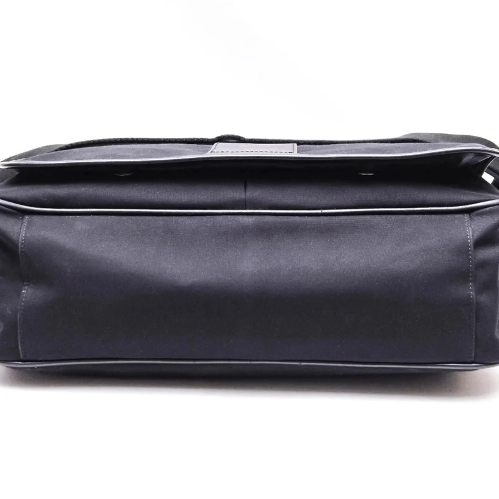 Coach Black Messenger Bag with Leather Accents